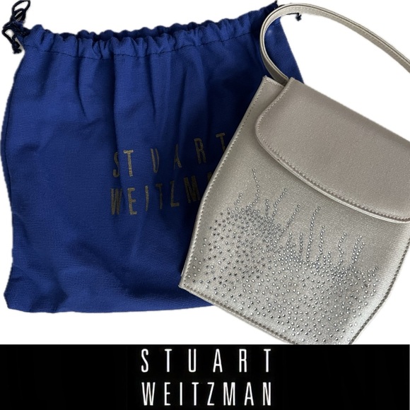 👛Explosion Oyster Sparkle Lame Handbag by Stuart Weitzman | Neutral Beige - Picture 11 of 15